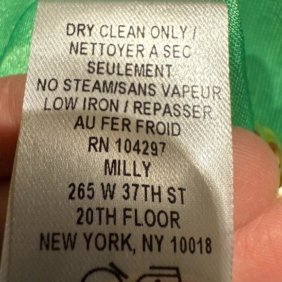 MILLY NEW‎ YORK Kelly Green Dress Belted Pockets Designer Colorful Feminine M - Picture 5 of 5